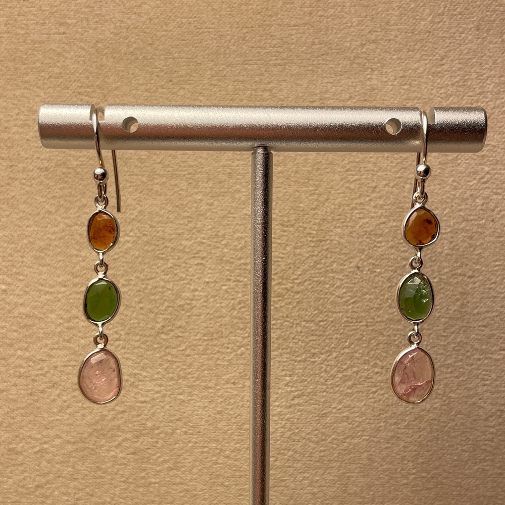 Light Years Elegant Triple Tourmaline Drop Earrings